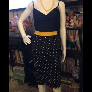 Vintage early 90s polka dot pencil skirt